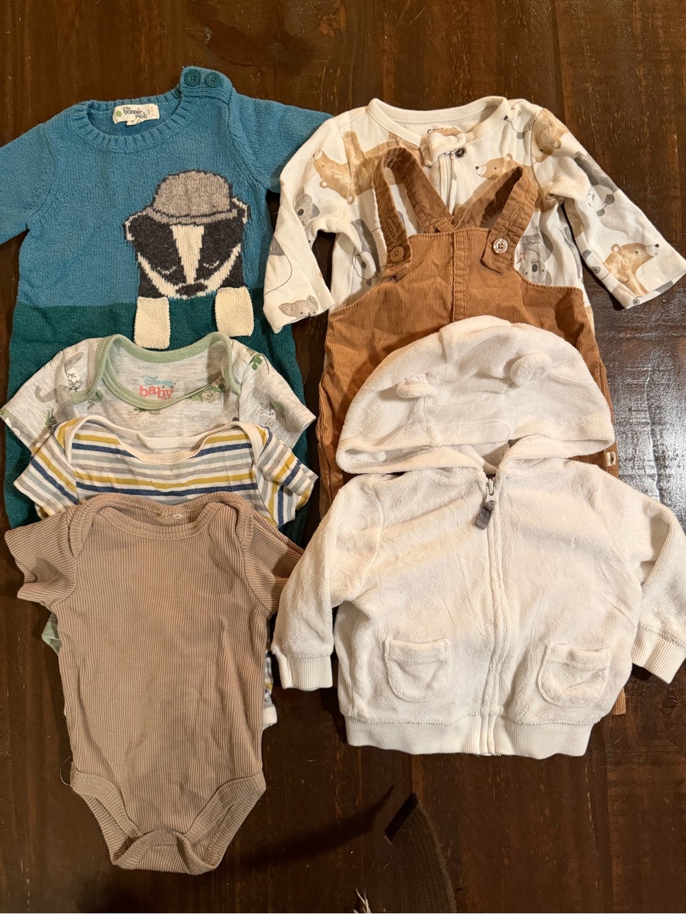 (9) Piece Mixed Lot - Baby Gap, Disney, Carter, The Bonnie Mob  - 3 Month -